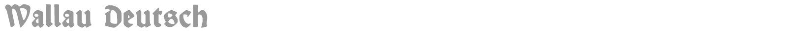 Wallau font preview